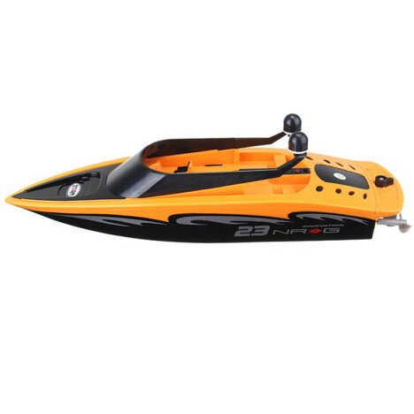 Barca cu telecomanda iUni RC Racing Boat Waterproof, Frecventa 2.4G, Portocaliu