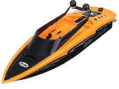 Barca cu telecomanda iUni RC Racing Boat Waterproof, Frecventa 2.4G, Portocaliu